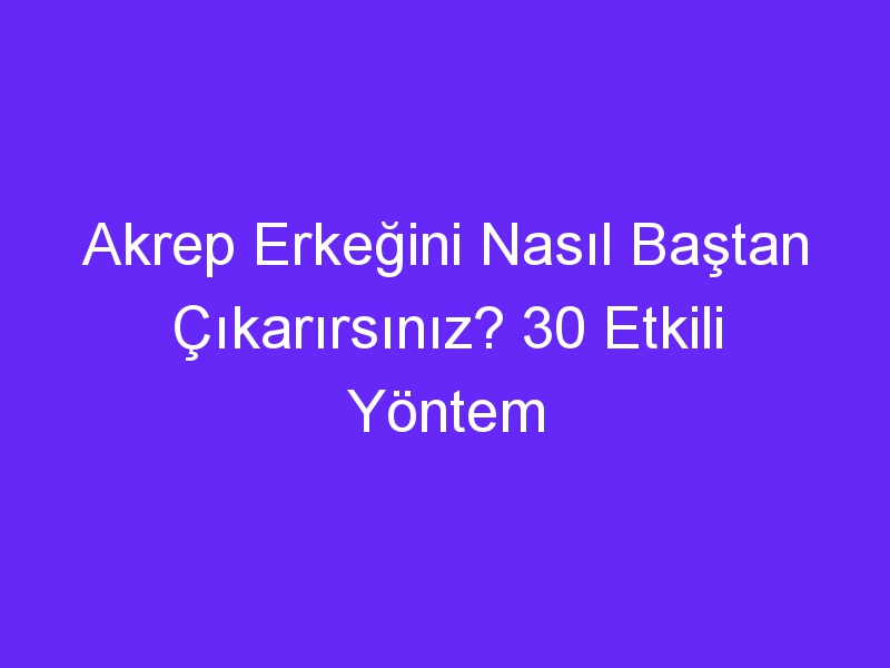 Akrep Erkeğini Nasıl Baştan Çıkarırsınız? 30 Etkili Yöntem