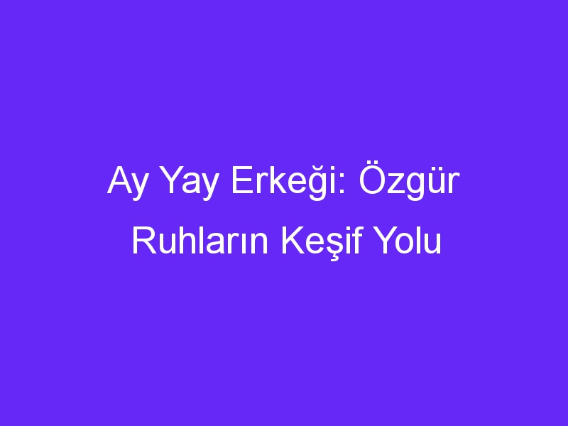 Ay Yay Erkeği: Özgür Ruhların Keşif Yolu