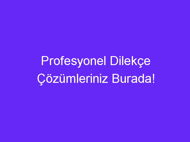 Profesyonel Dilekçe Çözümleriniz Burada!