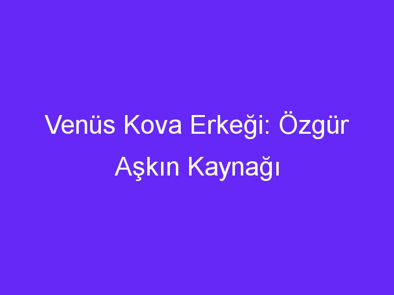 Venüs Kova Erkeği: Özgür Aşkın Kaynağı